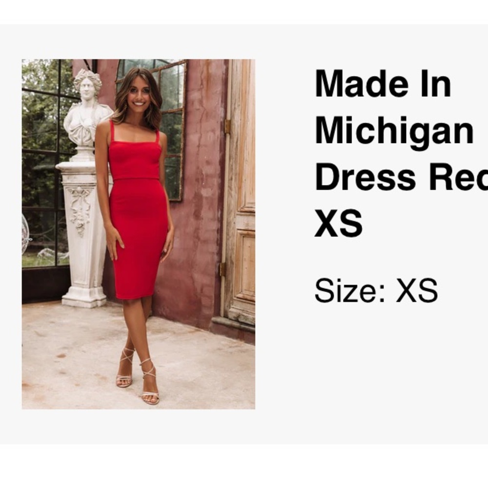Red Midi Dress - Hello Molly